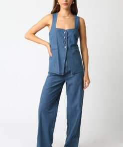 SET CHALECO PANTALON DENIM